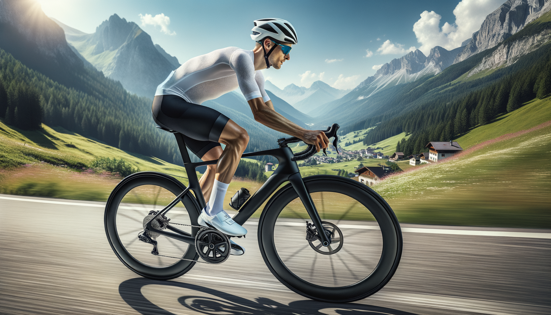 Road biking in the Alps